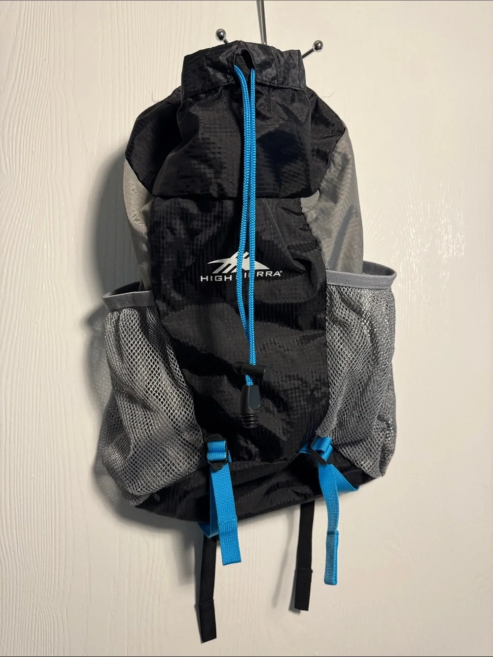 High Sierra Black & Gray Backpack with Blue Accents